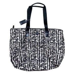 Coach ocelot nylon getaway packable 2- piece weekender bag